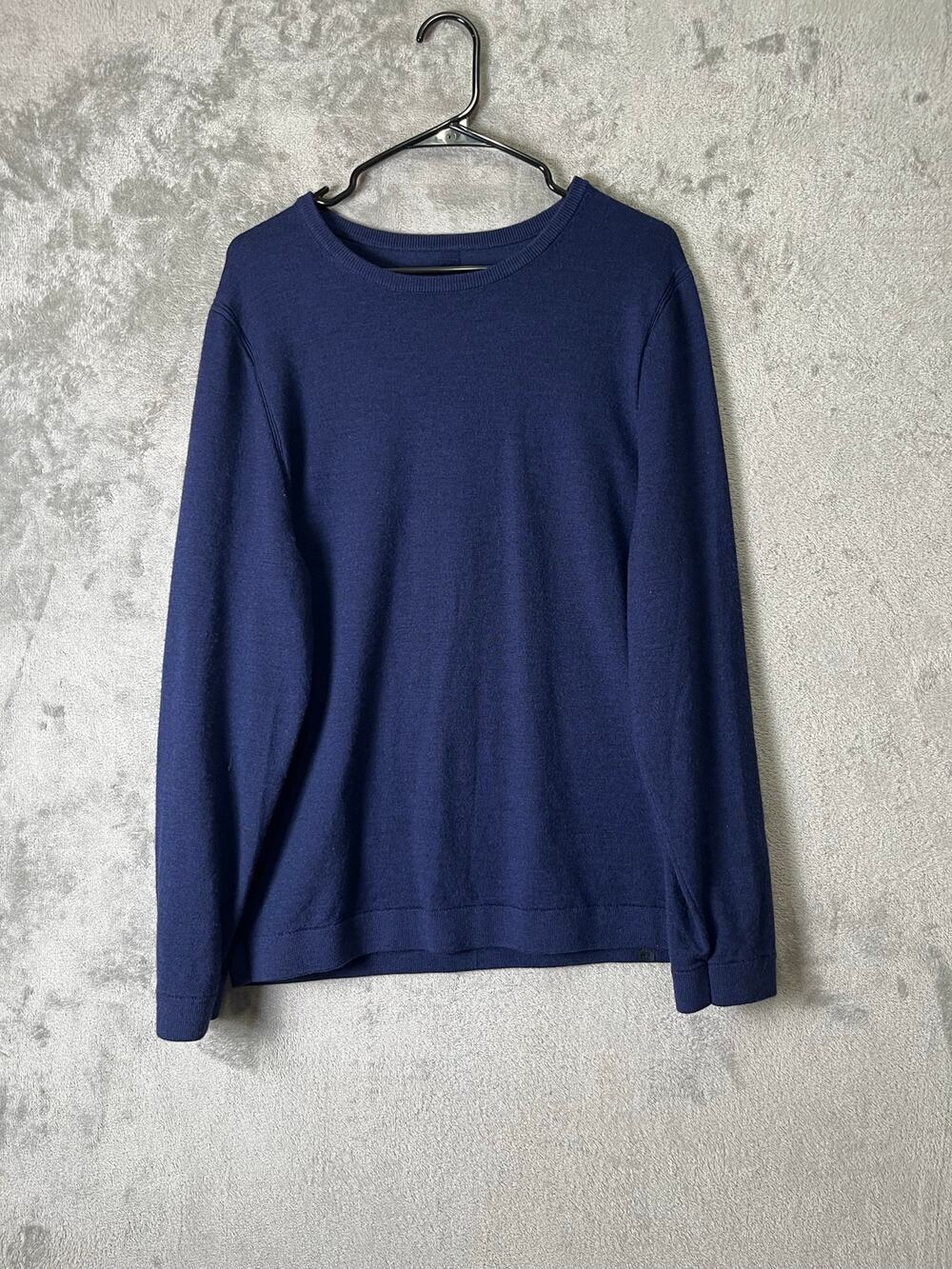 Lululemon Men's Large Merino Wool Crewneck Sweater Long Sleeve Navy Pullover